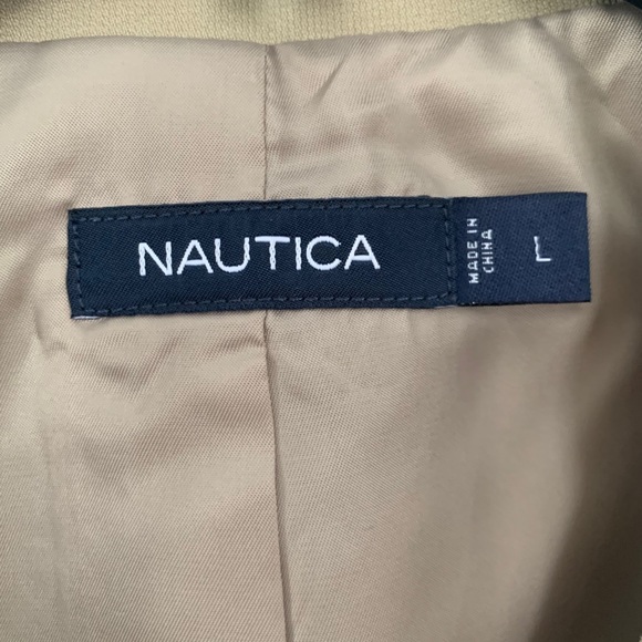 Nautica Tan Two Button Blazer Jacket - Picture 6 of 9